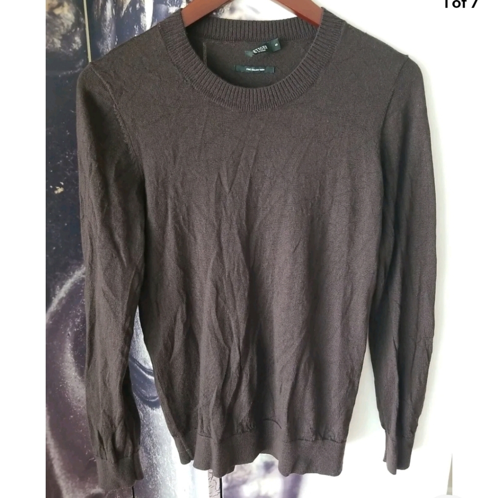 TIGER OF SWEDEN Women's Cory Long Sleeve Italian Yarn Purple Pullover Sweater S